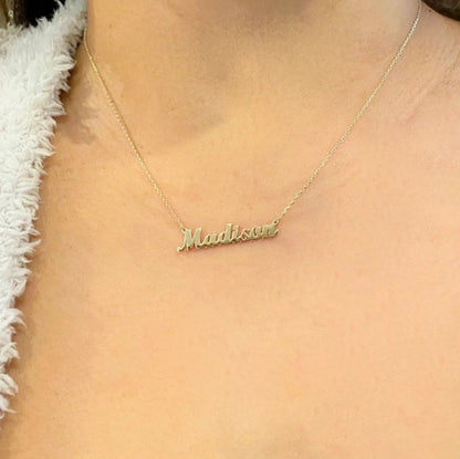 Tiny Name Necklace _ 18K Gold Plated Personalized Necklace