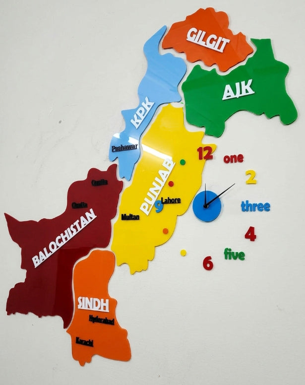 Colorful Pakistan Map