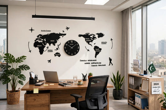 World Map Wall Clock - Wall Clock