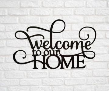 Welcome to Our Home Door Wall Stickers Art Sticker/Decal Home Door Decoration