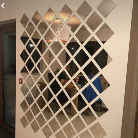 Diamond Cut Acrylic Mirror Wall Decor