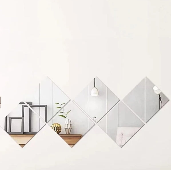 Diamond Cut Acrylic Mirror Wall Decor