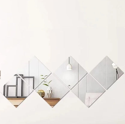 Diamond Cut Acrylic Mirror Wall Decor