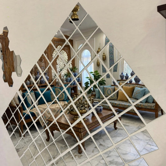 Diamond Cut Acrylic Mirror Wall Decor