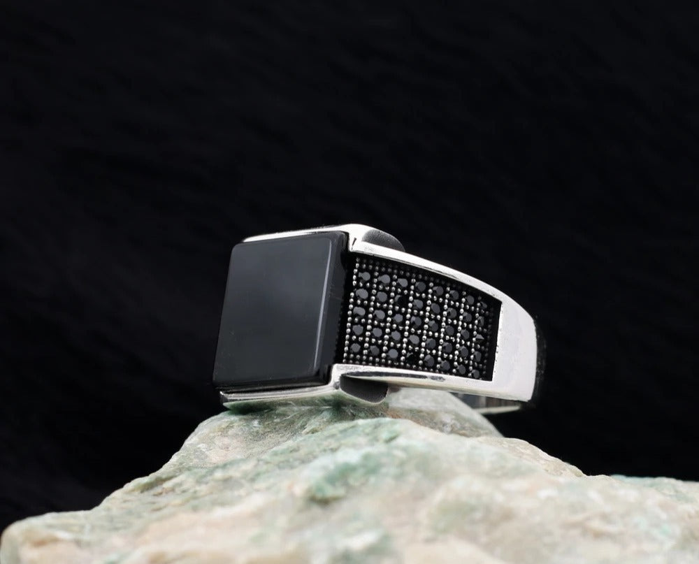 Turkey Black Onyx Statement Ring