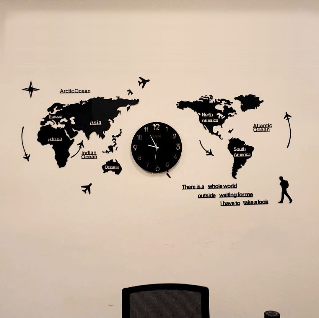 World Map Wall Clock - Wall Clock