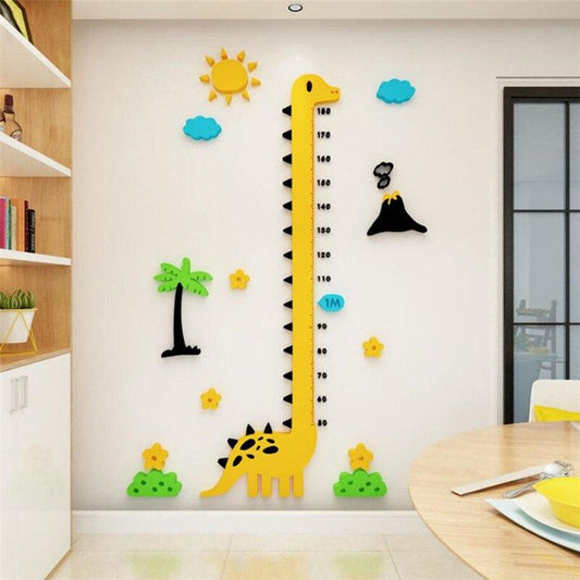 3D Baby Dinosaur Acrylic Wall Decor - Modern Kids Room Wall Art