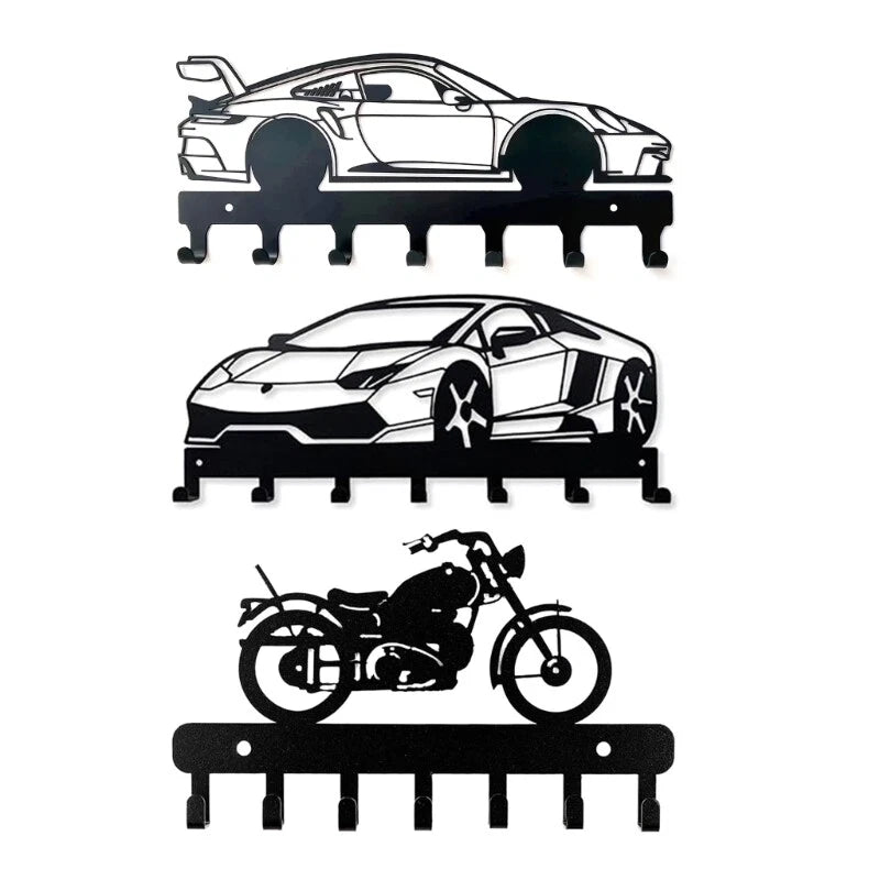 Metal Car Key Holder Wall Mount Key Rack for Home Decoration