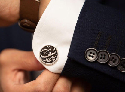 Calligraphic Stone Cufflinks
