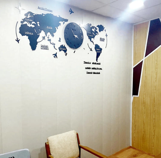 World Map Wall Clock - Wall Clock