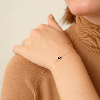 Minimal Evil Eye Bracelet