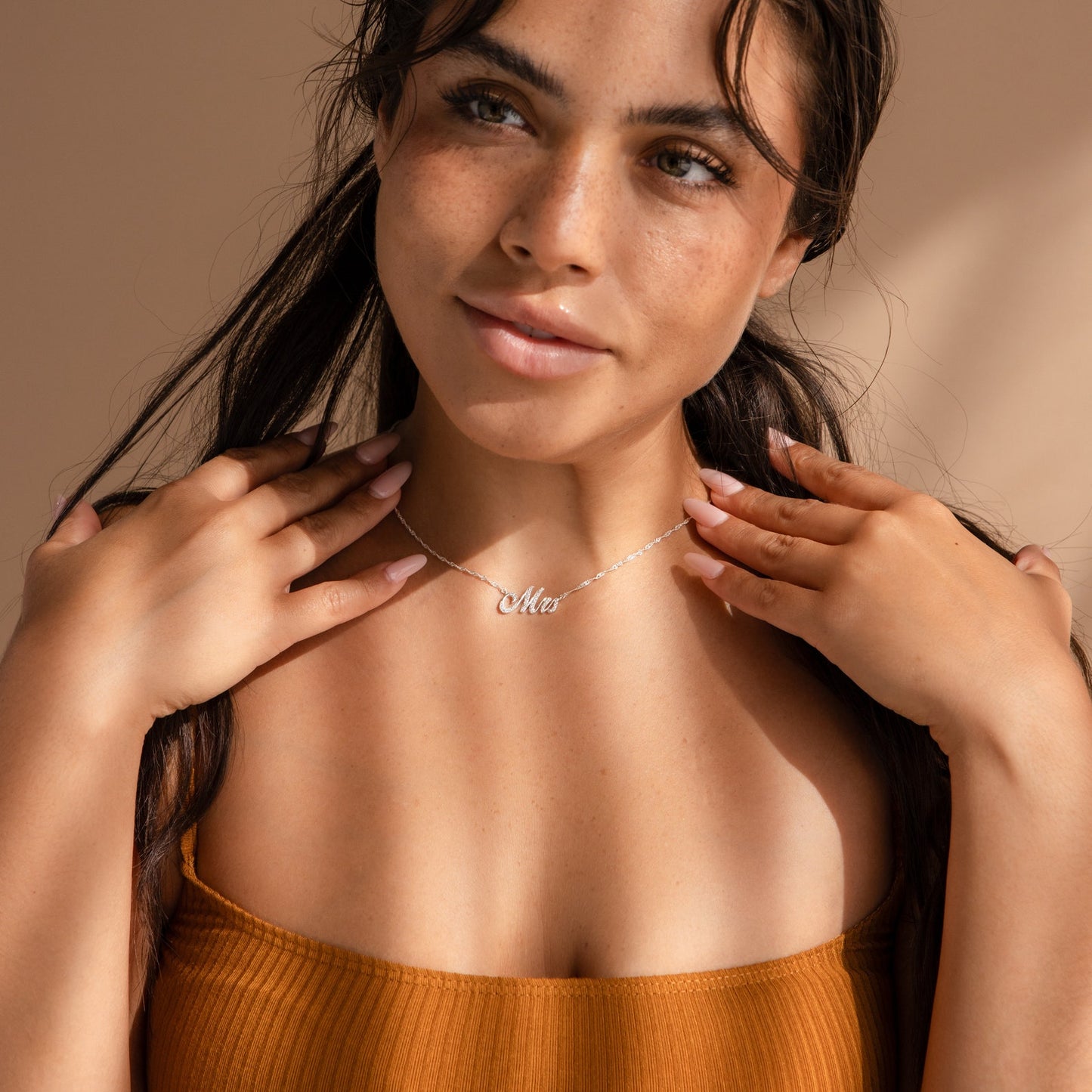 Custom zircon Name Necklace