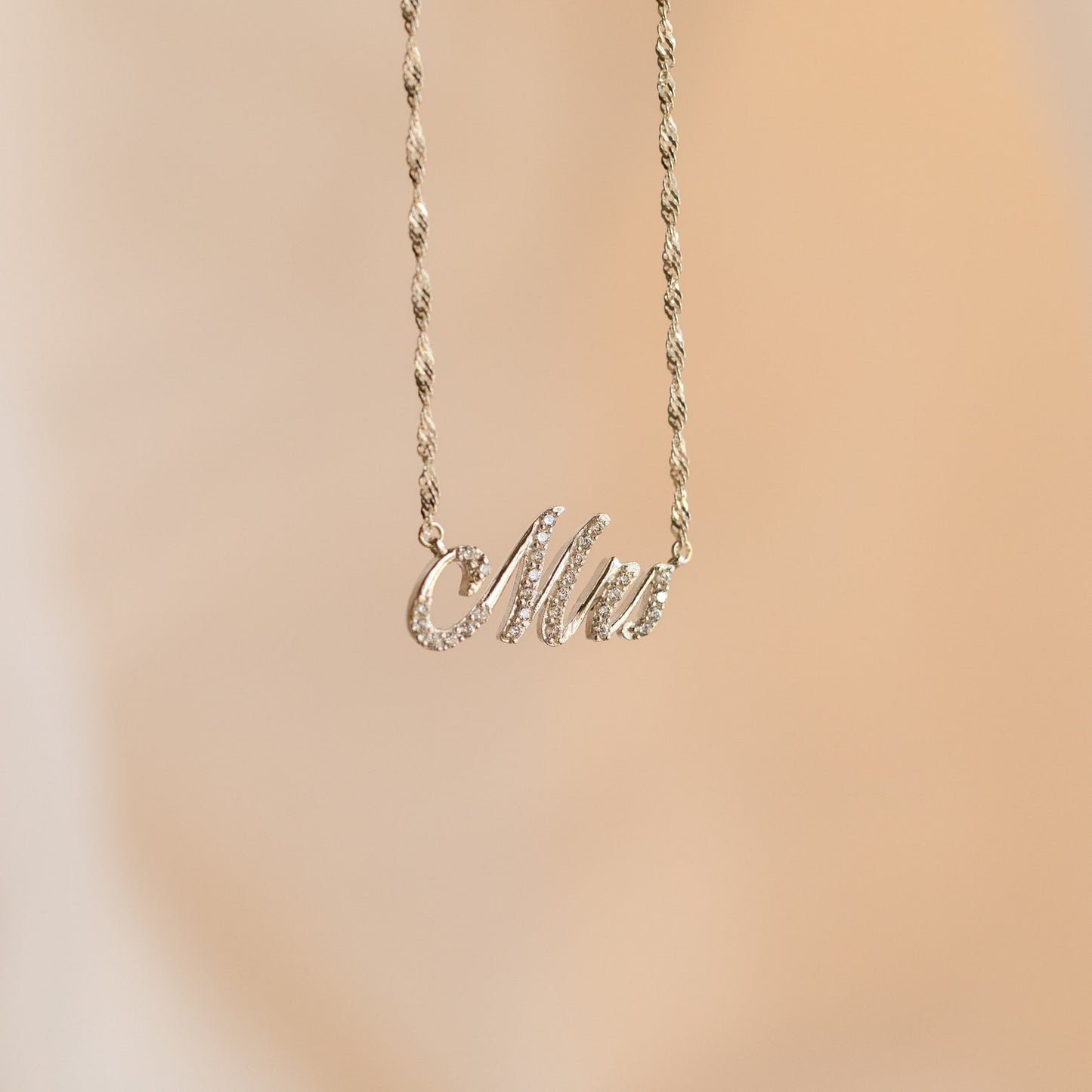Custom zircon Name Necklace