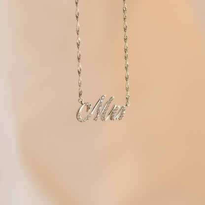 Custom zircon Name Necklace