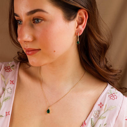 Ruby Red Teardrop Earrings