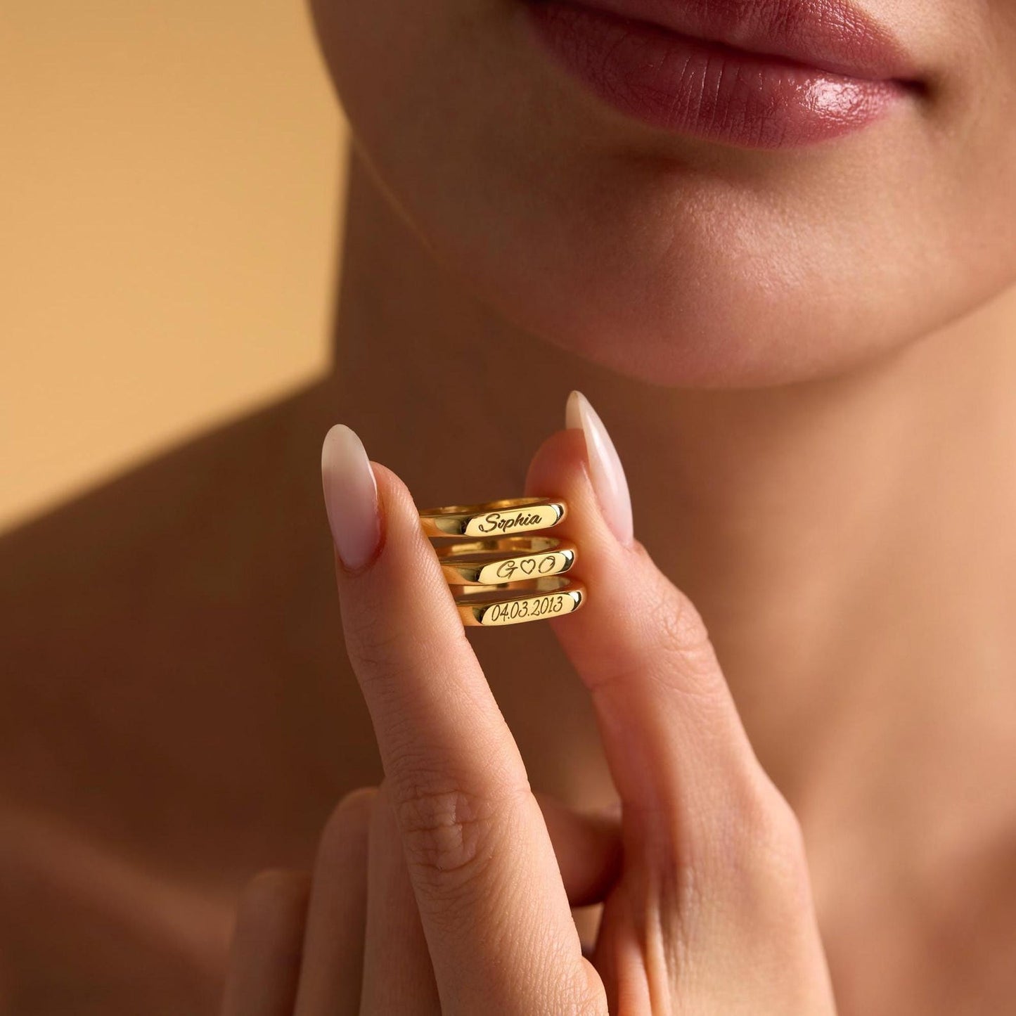 Custom Engraved Gold Ring