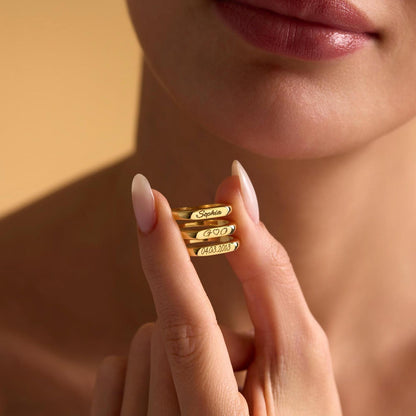 Custom Engraved Gold Ring