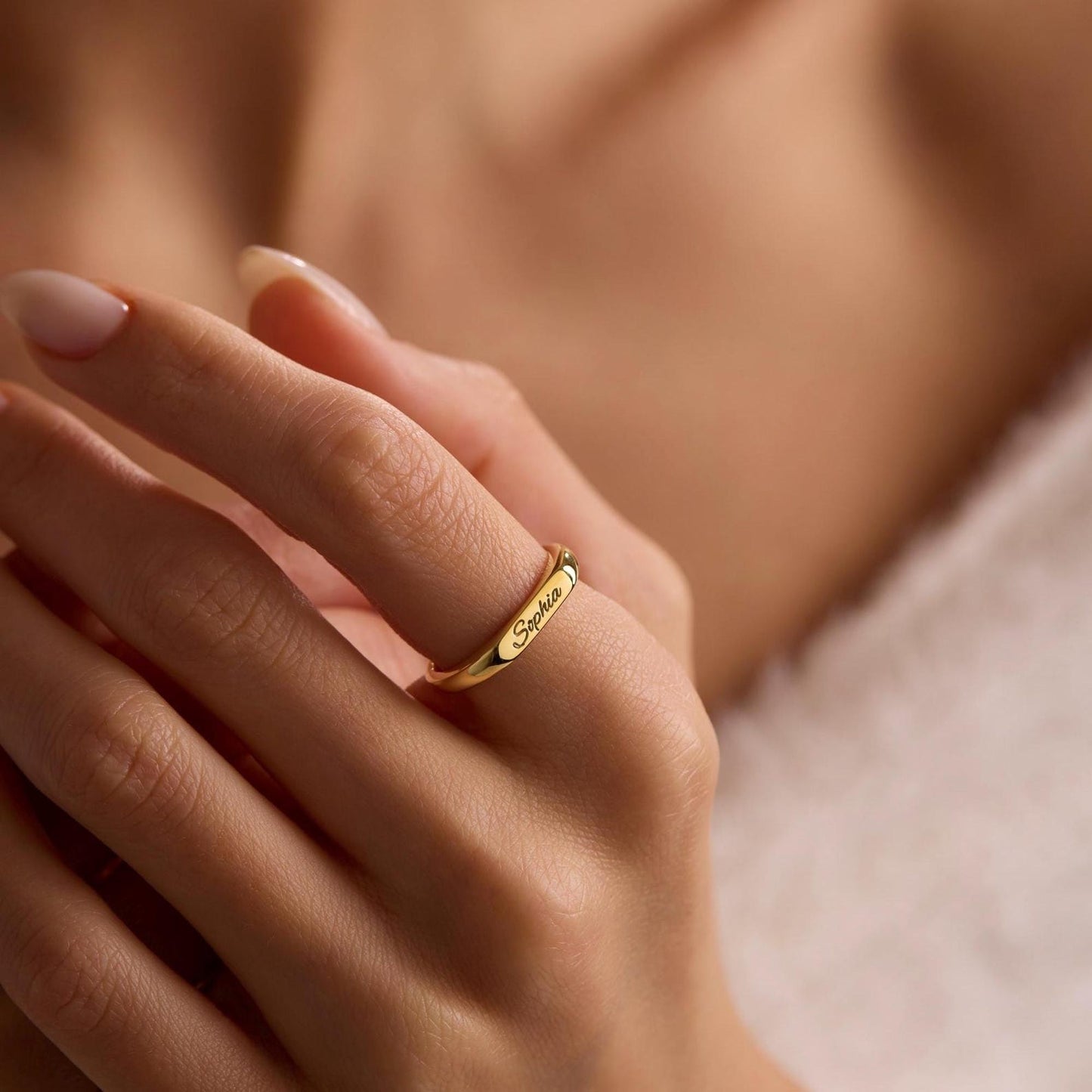 Custom Engraved Gold Ring