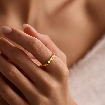 Custom Engraved Gold Ring