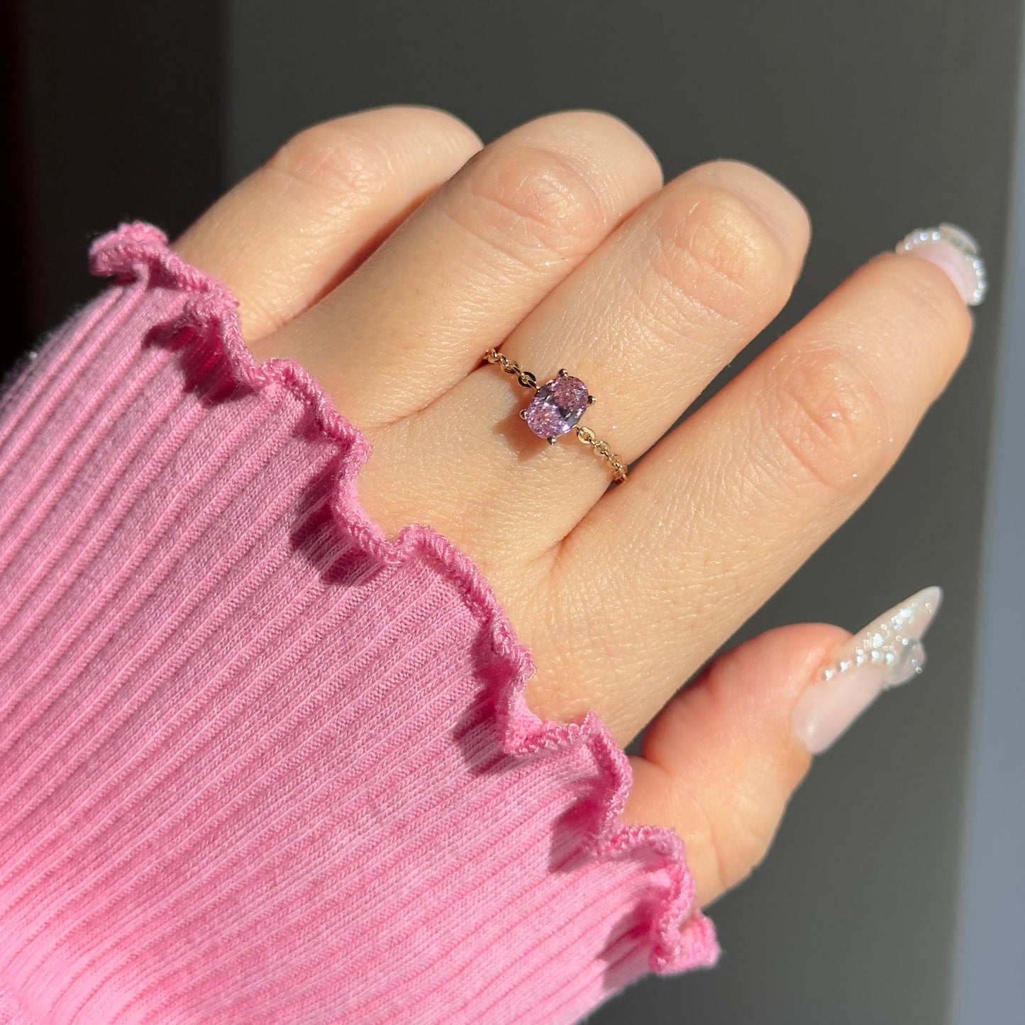 PINK Self-Love Chain Ring
