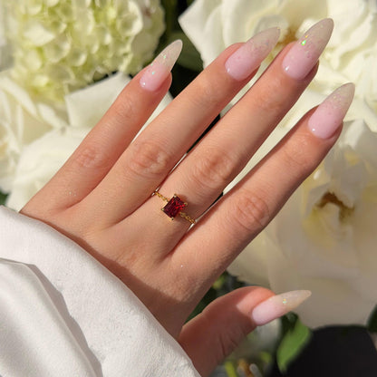 Red Self Love Chain Ring