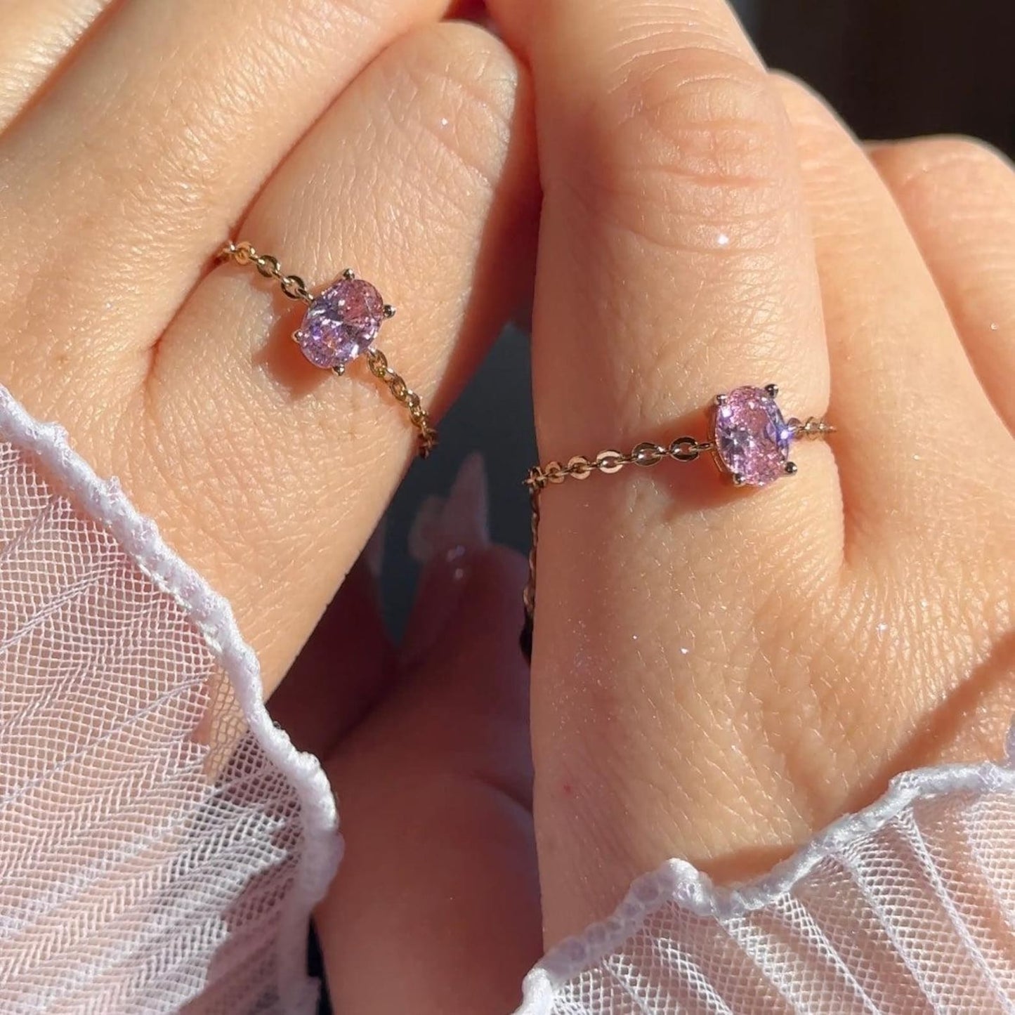 PINK Self-Love Chain Ring