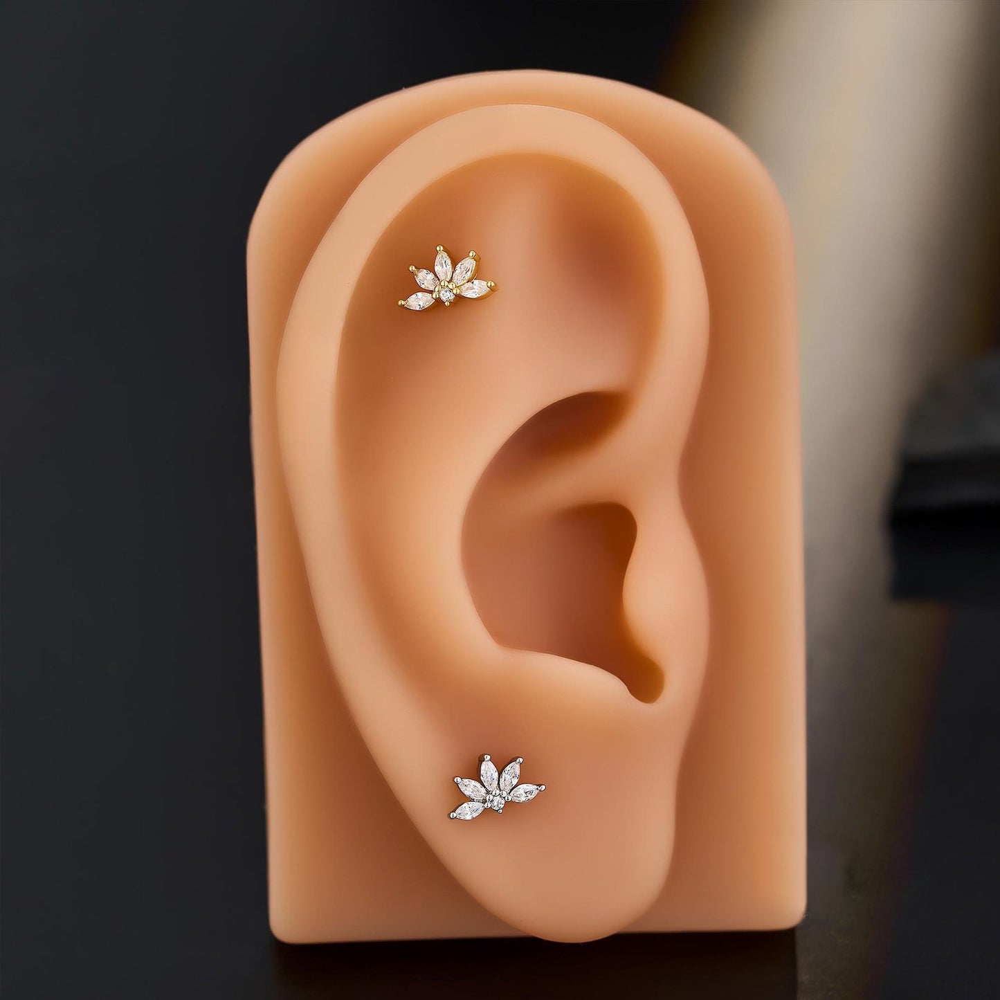 Marquise Flower Cluster Cartilage Stud