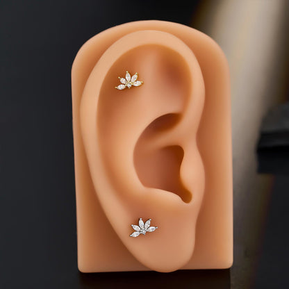 Marquise Flower Cluster Cartilage Stud