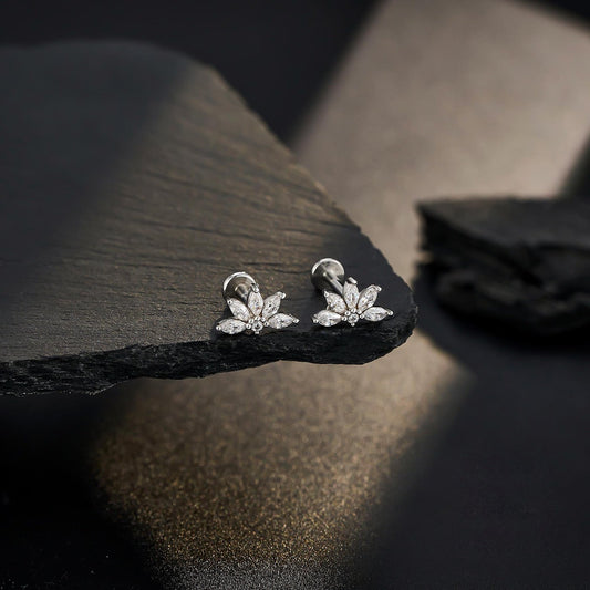 Marquise Flower Cluster Cartilage Stud