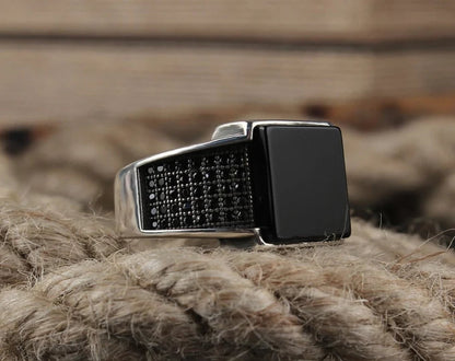 Turkey Black Onyx Statement Ring