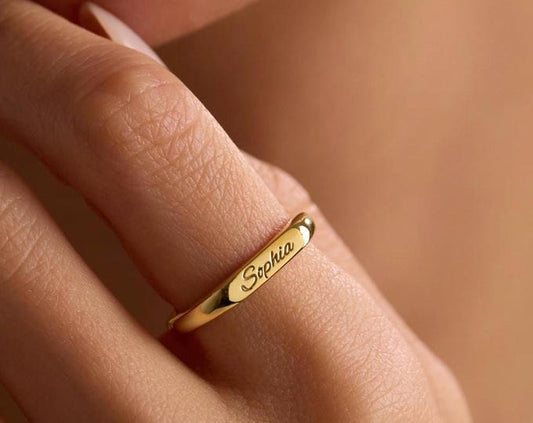 Custom Engraved Gold Ring