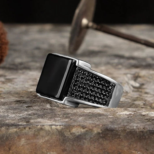 Turkey Black Onyx Statement Ring