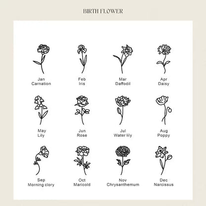 Birth flower Name Bracelet