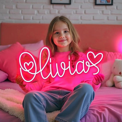 Customized Neon Sign | Neon LED Name & Logo Light Sign | Thick Acrylic Backplate