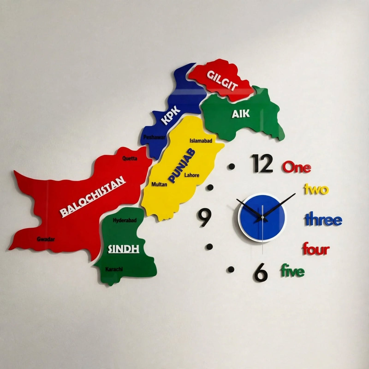 Colorful Pakistan Map