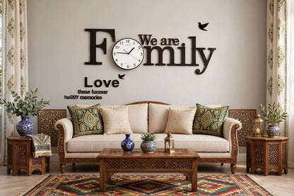 We Are Family Wooden Wall Clock