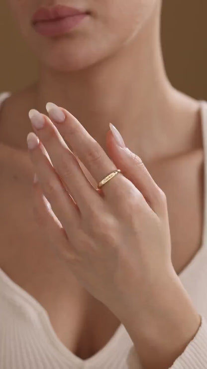 Custom Engraved Gold Ring