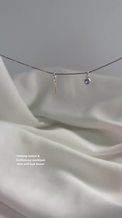 Initial Arabic With Birthstone