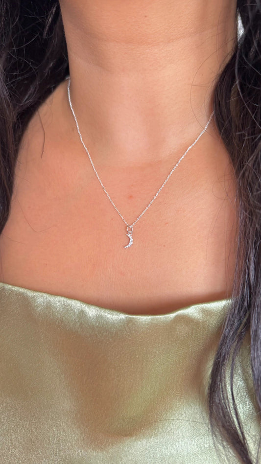 Minimal Crescent Necklace