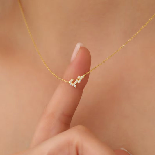 Minimal Arabic Diamond Necklace